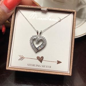 Sterling silver heart necklace
